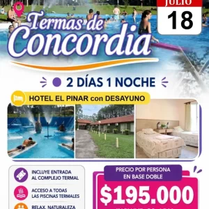 Termas de Concordia – 2 Días 1 Noche | Escapada Termal